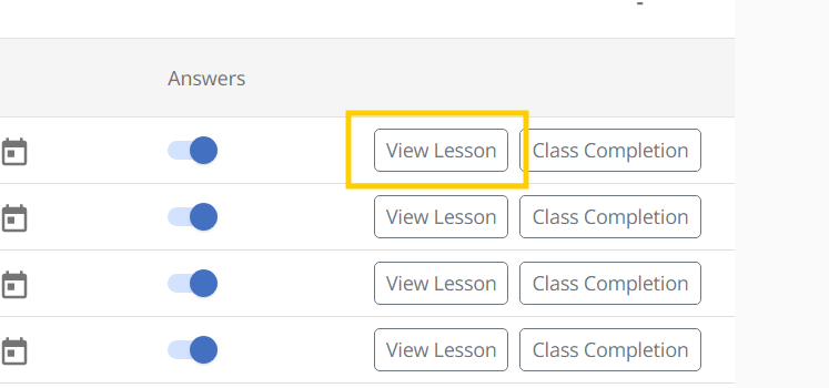 The View Lesson button in a topic